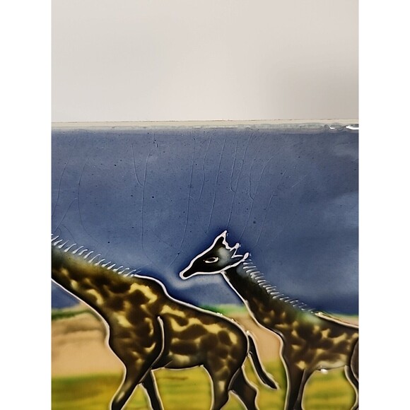 Giraffe Adult and Baby Backsplash 6 x 6 Decorative Wall Art Ceramic Tile Trivet - Picture 3 of 11
